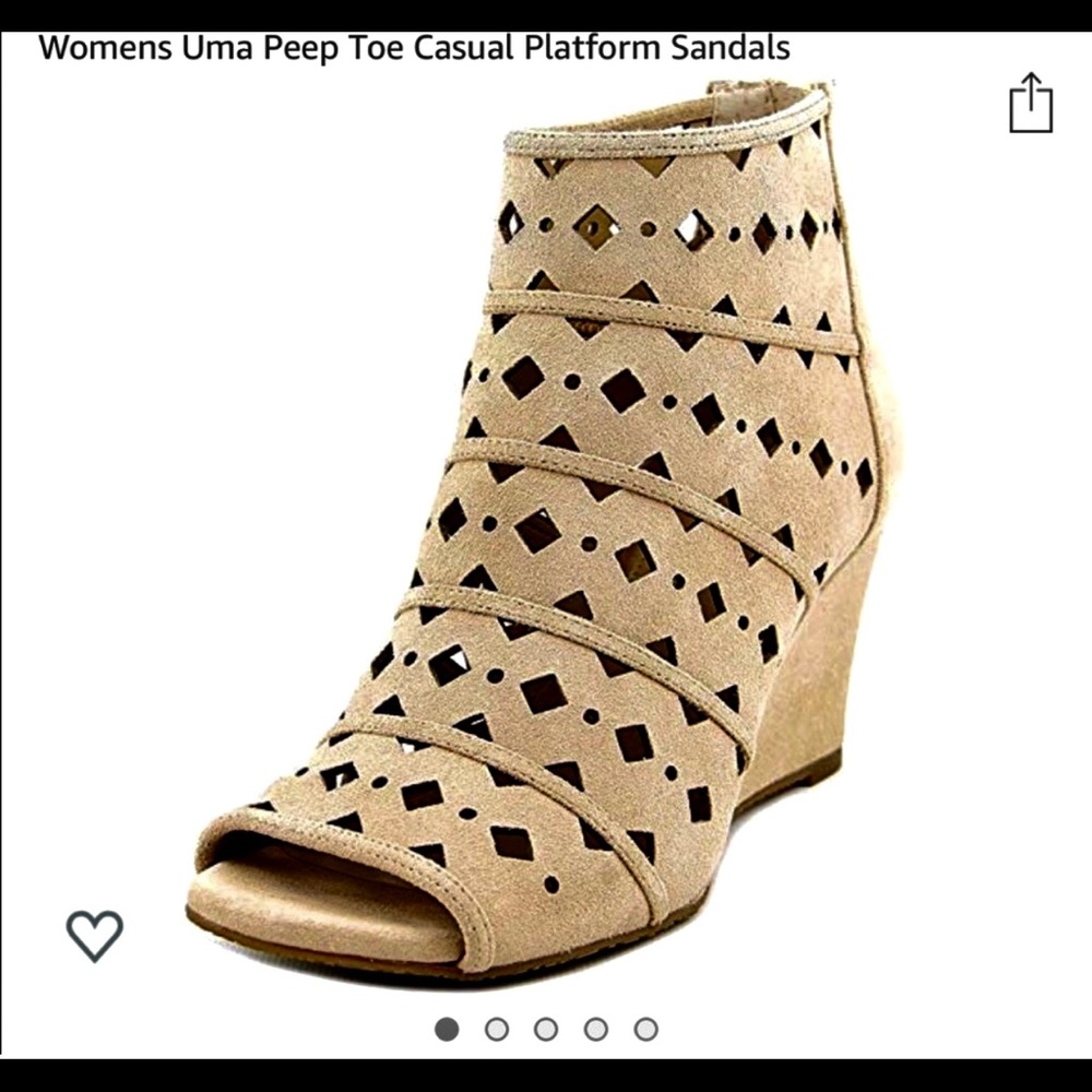 Michael Kors Uma Peep Toe Casual Platform Sandals